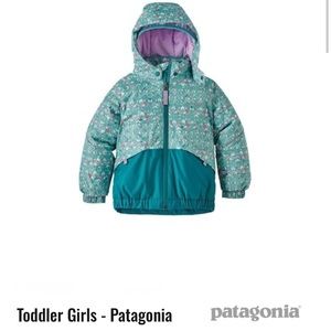 Patagonia Snow Pile Jacket Toddler Girls Size 4T Turquoise: Excellent Condition!